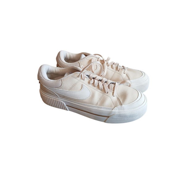 Nike Court Legacy Lift Women’s 9.5 Pearl White Phantom Sail Cream Platform Shoes - Picture 1 of 4